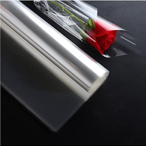 Carta da regalo trasparente in cellophane, 50 fogli, 54 x 54 cm, motivi a stella, per Natale e altre occasioni