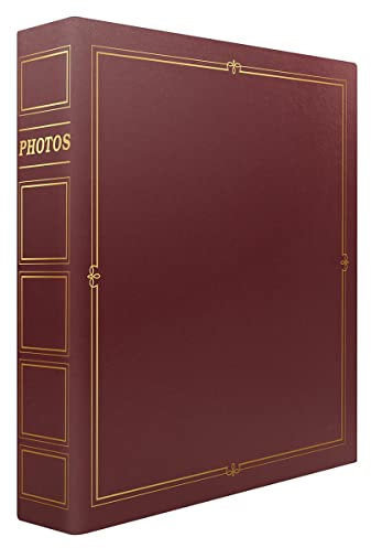 Ceanothe Album Photo 10x15 cm Pochette Rouge foncé Cordoue 200 Photos 11,5x15 100 Pages Couverture en Simili Cuir Autocollantes - Élégant et Durable Idéal Mariage Famille et Voyage –Fabriqué en Franc