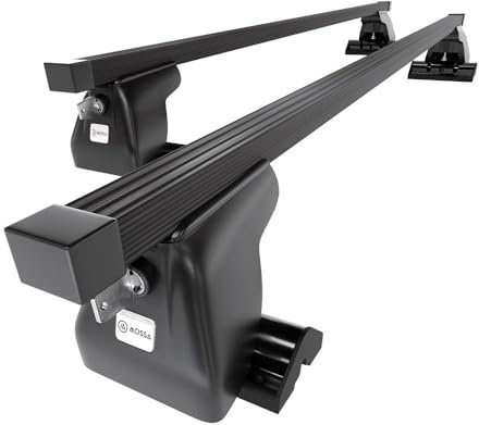Mossa - Stahl-Dachträger kompatibel mit VW Volkswagen Caravelle T6 Van (2015-2021) - schwarz Dachträger Dachgepäckträger - T-Profil