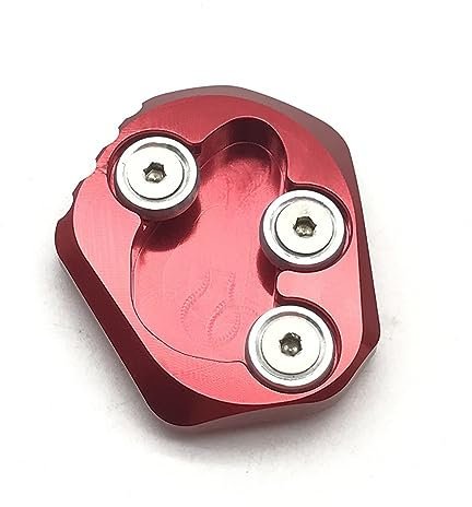 FEETOX Motorradständer Für YA&MA&HA YZF-R6 YZF R6 YZFR6 2017 2018 2019 Motorrad CNC Kickstand Fuß Seitenständer Verlängerung Pad Stützplatte Vergrößern Ständer Fußseitenständer (Color : Red)