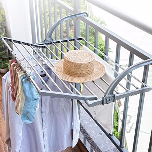Tendedero Para Balcón Colgante, Tendedero De Acero Inoxidable, Tendedero De Ropa Extensible, Secador De Pared, Tendedero De Ropa Plegable, Zapatero, Tendedero Balcón Barandilla, Toalleros Calcetines