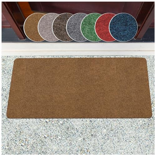 ANRO Fußmatte Schmutzfangmatte Türmatte rutschfest Fußabstreifer abwaschbar robust für Eingang, Haustür, Flur innen & außen Poet, 50 x 100 cm (Rechteckig)