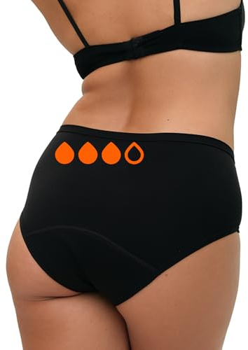 snuggs® Basics | Periodenunterwäsche für Starke Blutung | Dünne und saugstarke Menstruationsunterwäsche | Periodenunterwäsche aus recyceltem Nylon | Nachhaltige Alternative zu Tampons und Binden