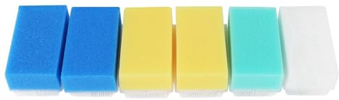 Koawensa Baby Reinigungsbürste aus weichem Schaumstoff mit Wiegenkappe, Bürste für Körper, Haare und Kopfhaut, sanfte Baby-Bürste, zufällige Farbe, 6 Stück