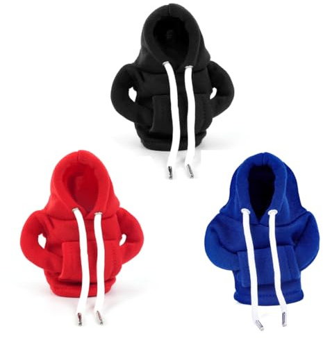EIROVYA Schalthebel Hoodie, 3 Stück Abdeckung, Autodeko, Universal Auto Schaltknauf Haube, Lustige Innenraum Deko