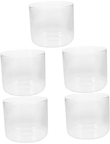 POPETPOP Lot De 5 Petits Bols Ronds en Verre pour Aquarium Plantes Hydroponiques Terrarium