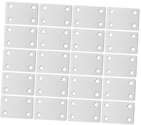 PartyKindom 20stücke Edelstahl Möbelverbindungsplatten Gerade Montageplatten Für Möbel Design Für Stabile Befestigung Für Holzmaterialien Und Reparaturarbeiten