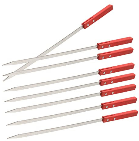 BEBEMOKO 8piezas Brochetas Inoxidable Para Barbacoa Utensilios De Barbacoa Reutilizables Para Camping y