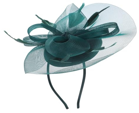 minkissy Eleganter Fascinator Hut für Hochzeits Teeparty-kopfschmuck Leichte und Dekorative Stirnband mit Netzdesign für Besondere Anlässe