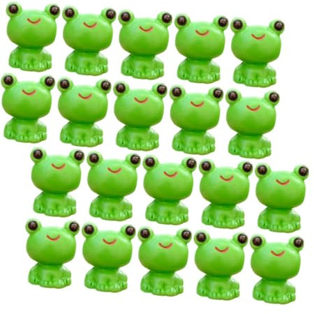 Happyyami 20stücke Miniatur Frosch Statue Aus Harzmaterial Für Garten Dekoration Cartoon Stil Frosch Figurine Als Outdoor Ornament Niedliche Skulptur Für Zuhause Und Verschönerung