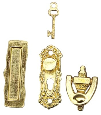 SUPVOX Miniature Door Hardware Dollhouse Door Latch for Mini House Decor Crafted from Premium Zinc Alloy