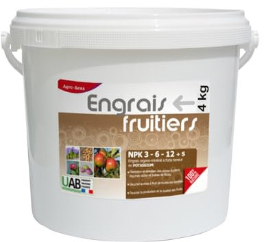 Ferti' Fruitiers - Engrais pour arbres fruitiers - Agro Sens - Seau 4 kg
