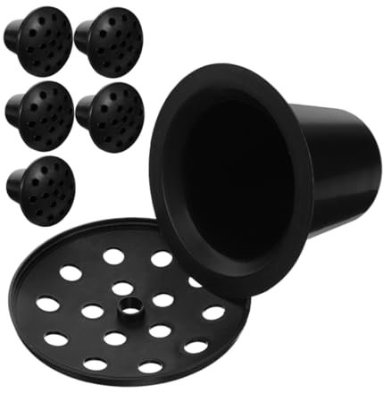 FUNOMOCYA 6pièces Lot De Vases Commémoratifs Noirs Plastique Supports Pour Fleurs De Tombe Avec Adaptés Pour Cimetière Et Décoration Funéraire Extérieure