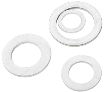 LDHNFBYV Guarnizione in Lega di Alluminio 6061# M3 M5 M6 M8 M10~ M30 Vite in Metallo Rondella Piatta(M10x14x1.5 (50pcs))