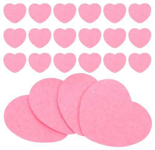 Esponjas Faciales Comprimidas en Forma de Corazón, 60 Piezas, Rosa