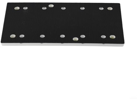 Disco abrasivo quadrato, 225 x 115 mm, levigatrice orbitale, 10 fori, piastra abrasiva di ricambio, anello e base a gancio per la finitura delle superfici
