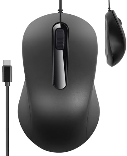 Générique Souris Filaire USB - Souris Filaire pour PC Portable - Plug-and-Play Silencieuse Antidérapante Ergonomique Accessoires pour Hommes et Femmes Bureau Maison Jeu École