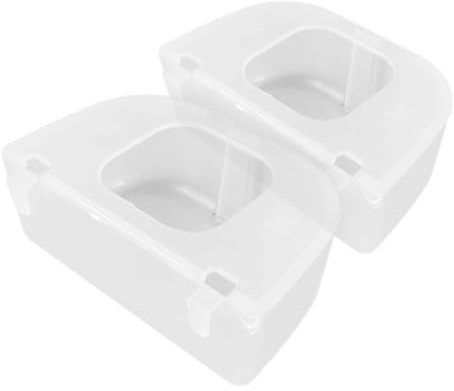Mangiatoia Antispreco per Uccelli, 2 Pezzi Trasparenti in Plastica | Appendere alla Gabbia, Coperchio Ribaltabile, Facile da Pulire e Installare, per Piccioni e Cocorite