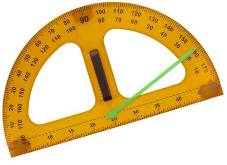NIYANGLE Goniometro Semicerchio Plastica per Insegnanti Righello Multifunzione Leggero Ergonomico per Geometria Scuola Elementare e Media Strumento Didattico Resistente e Portatile