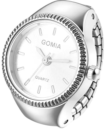 Lancardo Ringuhr Fingeruhr Elastische Damen: Glänzend Analoge Quarzuhr Fingerringuhr Golduhr Stretchband Ring Uhr Uhrenring Damenuhren Geschenke für Frauen Mädchen Gold