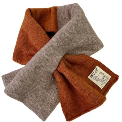 FUNSEED Damen Kurzschal, Cross-Wrap Warm Halswärmer Vielseitiger Strickschal INS Business Casual