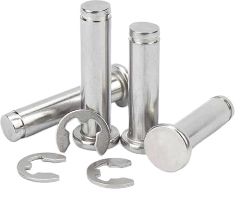 Drop Pin 20pcs Stainless Steel Flat Head Bearing Cylindrical Positioning Axis Roll Dowel Pin with Shaft for Warehouse Farm Lawn Hitches Garden(M6,60mm)