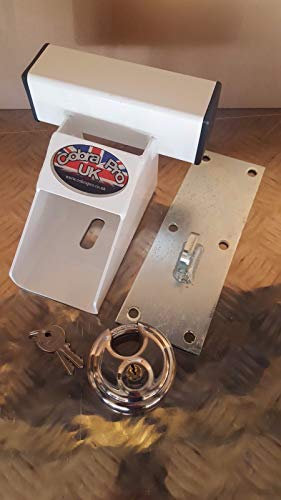 The Original Garage Door Defender Lock System White *Includes Padlock & Fitting Bolts*