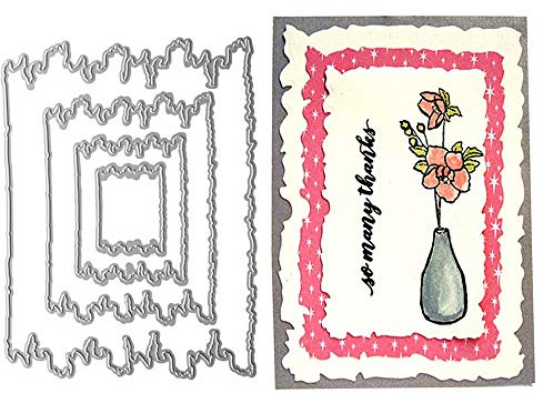 Metal Torn Edges Dies - Card Puzzle Dies & Embossing Stencils, Ideal for DIY Card Decor & Scrapbooking