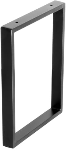 WAGNER Möbelbein/Tischbein/Möbelfuß Design Rahmen - 400 x 300 mm, Stahl pulverbeschichtet schwarz, im Industrie Look - 12514001