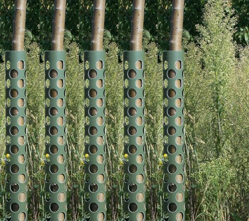 Baumschutz Anti-Knabb 100 cm – Verbissschutz & Nageschutz für Jungbäume – PVC Baumschutzhülle Ø 85 mm – Schutz gegen Wildverbiss, Mäuse & Fegeschäden – einfache Montage (5)