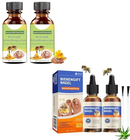 2 Stücke Furzero Bienengift Nagelserum, Bienengift Nagelbehandlung Serum(15ml x2)