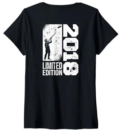 Damen Tontauben Jahrgang 2018 geboren Geburtstag Tontaubenschießen T-Shirt mit V-Ausschnitt
