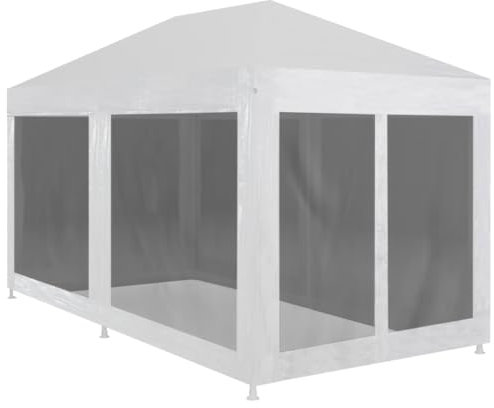Rasen & Garten, Outdoor-Wohnen, Außenstrukturen, Vordächer & Pavillons, Partyzelt mit 6 Netz-Seitenwänden, 6 x 3 m