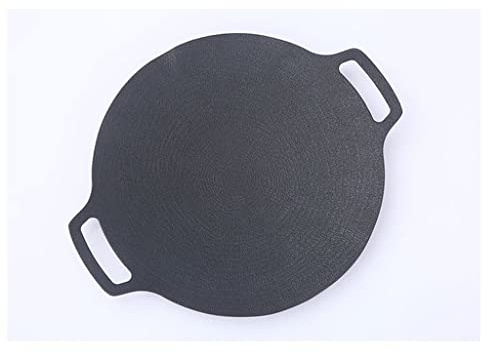 TEOYETTSF Thick-Walled Cast Iron Frying Pan Roaster Flat Griddle Uncoated Non-Stick Grill Induction Flame Cooking Pot(25cm)