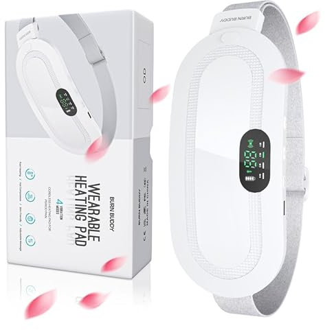 Menstrual Heating Pad, Period Pain Relief Heating Belt, 3s Fast Heating Electric Period Cramp Relief Device with 3 Heat Levels and 3 Massage Modes, Back or Belly Heat Pad for Women and Girls