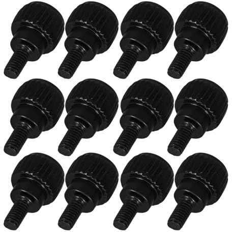 MOLUCKFU Set 24 Viti per PC a Testa Zigrinata, Filettatura 6-32, in Ferro Resistente, per Assemblaggio e Manutenzione Case Computer, Alimentatori e Slot Pci, Accessori per Tecnici