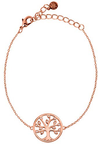 VIASOUL® Armband Lebensbaum I Baum des Lebens I Armband für Damen I Tree of Life Armkette I Mit 585er Gold überzogen I Der Original Lebensbaum (Rose)