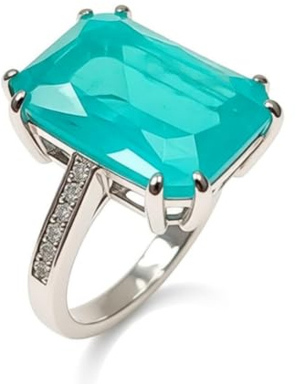 HCMA Anillo de compromiso de piedras preciosas de citrino, joyería para mujeres, forma ovalada, topacio, anillo de piedras preciosas de citrino, anillo de fiesta para mujer, regalo de joyería