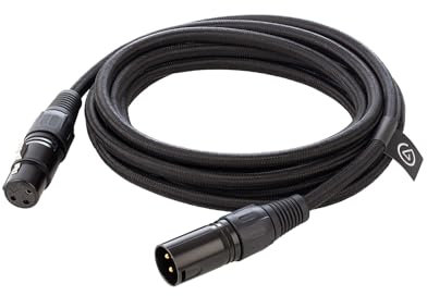 Elgato XLR Cable – Geschirmtes Mikrofonkabel für Studioaufnahme und Liveproduktion, vergoldete Kontakte, Stecker auf Buchse, für Mikrofonpegel und symmetrischen analogen Line-Pegel, 3 m