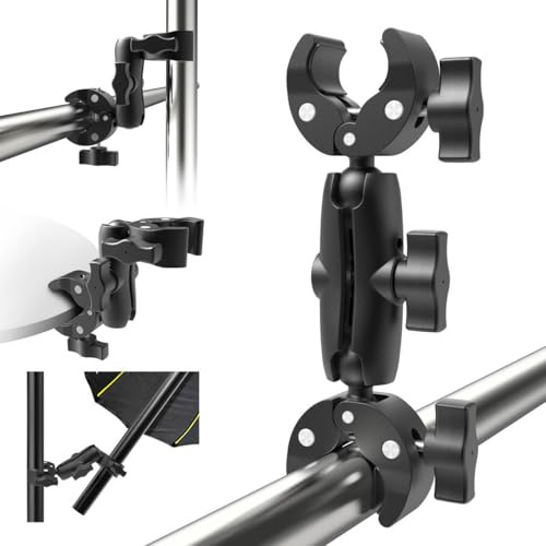 Taisioner Kamera superklämfäste dubbel klämma fäste monitor magisk arm adapter för skrivbord foto studio ljusstativ, fotografi reflektor, foto bomstativ, tvärstänger, stolpe stick skjuttillbehör