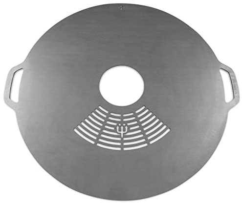 FireDeifi Grillplatte | Feuerplatte | Plancha | BBQ für Feuertonne, Feuerschale und Kugelgrill – Ø94 cm – hochwertiger 6 mm Stahl – Made in Bavaria - einmaliges Grillerlebnis