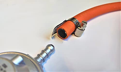 ZaTeChS Gasschlauch Propan Butan | 500cm (5m) | DN 5 Type 21 - Klammer LKS Anschluß | Propangasschlauch | Gas Hose für Schnellanschluss und Anschluss an eine Gasflasche oder einen Herd