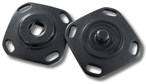 schwarz matt eckig stabile Metall Druckknöpfe zum Annähen Snaps Nähen DIY 27mm (3 Stück)
