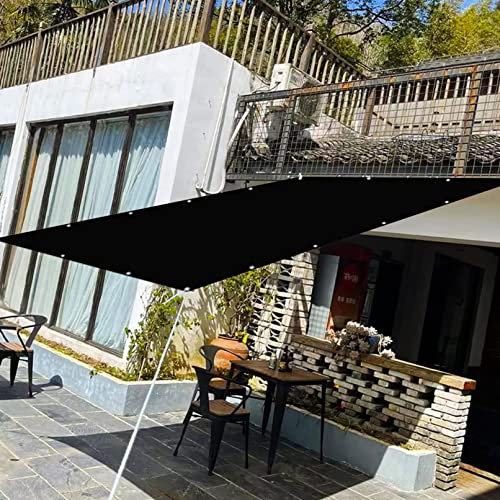 SunSail Wasserdicht Rechteckig 1 x 2.4 m Sonnenschutz Netz Segel Baldachin mit Kostenlosem Seil für Balkon Terrasse Garten Outdoor, Schwarz