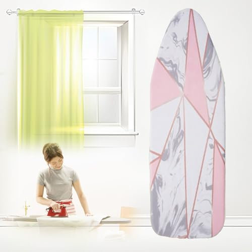 Bügelbrettbezüge 140 X 50 cm, Beständig Gegen Verbrennungen Und Flecken Bügelbrettbezug, Kordelzug (Color : Marble 4, Size : 140cmx50cm)