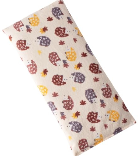 Microwave Heating Pad Filled with Flax Seed and Choice of Dried Herbs, Herbal Cold Pack, Good Size for Back Pain and Cramps, Hot and Cold Therapy, 6 x 12 (Yellow Hedgehog, Chamomile)