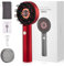 Kopfmassagegerät Kopfhaut Massagebürste Elektrisch, 3-in-1 Haaröl Applikator IPX6 Wasserdicht mit 3 Massagemodi, Applikator Haare Scalp Massager für Haarwachstum und Haa (Rot)