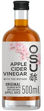 OSU Apple Cider Vinegar with the Mother & Apple Juice, Vegan Friendly & Gluten Free, 6 x500ml Bottles