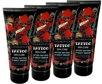 Tattoo Creme Aftercare Pflegecreme – Für frische & alte Tattoos – Farbenschutz, feuchtigkeitsspendend & hautberuhigend – COSMEPICK Tattoo Skin Care