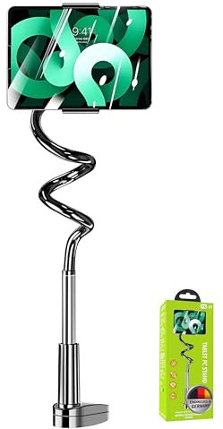 Premium Klemme Handy Halterung für Bett, Schwanenhals - Metallkern Flexible Lang Arm Ständer für iPhone 16 15 14 Pro Max Plus, SE, 13 12 Pro Max, Samsung S24 S23, 4-7 Zoll Smartphone und Tablet